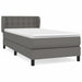 Pat box spring cu saltea, gri, 80x200 cm, piele ecologică - WALTI WALTI