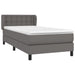 Pat box spring cu saltea, gri, 80x200 cm, piele ecologică - WALTI WALTI