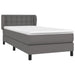 Pat box spring cu saltea, gri, 90x190 cm, piele ecologică - WALTI WALTI