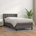 Pat box spring cu saltea, gri, 90x190 cm, piele ecologică - WALTI WALTI
