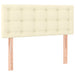 Pat box spring cu saltea, crem, 100x200 cm, piele ecologică - WALTI WALTI