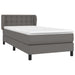 Pat box spring cu saltea, gri, 100x200 cm, piele ecologică - WALTI WALTI