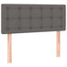 Pat box spring cu saltea, gri, 100x200 cm, piele ecologică - WALTI WALTI