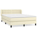 Pat box spring cu saltea, crem, 140x190 cm, piele ecologică - WALTI WALTI