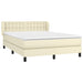 Pat box spring cu saltea, crem, 140x190 cm, piele ecologică - WALTI WALTI