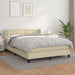 Pat box spring cu saltea, crem, 140x190 cm, piele ecologică - WALTI WALTI