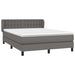 Pat box spring cu saltea, gri, 140x200 cm, piele ecologică - WALTI WALTI