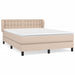Pat box spring cu saltea, cappuccino, 140x200cm piele ecologică - WALTI WALTI