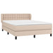 Pat box spring cu saltea, cappuccino, 140x200cm piele ecologică - WALTI WALTI