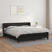 Pat box spring cu saltea, negru, 160x200 cm, piele ecologică - WALTI WALTI