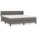 Pat box spring cu saltea, gri, 160x200 cm, piele ecologică - WALTI WALTI