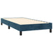 Pat box spring cu saltea, albastru închis, 80x200 cm, catifea - WALTI WALTI