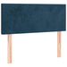 Pat box spring cu saltea, albastru închis, 80x200 cm, catifea - WALTI WALTI