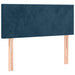 Pat box spring cu saltea, albastru închis, 90x190 cm, catifea - WALTI WALTI