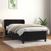 Pat box spring cu saltea, negru, 90x200 cm, catifea - WALTI WALTI