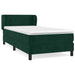 Pat box spring cu saltea, verde închis, 90x200 cm, catifea - WALTI WALTI