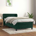 Pat box spring cu saltea, verde închis, 90x200 cm, catifea - WALTI WALTI