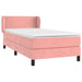 Pat box spring cu saltea, roz, 100x200 cm, catifea - WALTI WALTI
