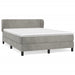 Pat box spring cu saltea, gri deschis, 140x190 cm, catifea - WALTI WALTI