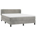 Pat box spring cu saltea, gri deschis, 140x190 cm, catifea - WALTI WALTI