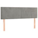 Pat box spring cu saltea, gri deschis, 140x190 cm, catifea - WALTI WALTI
