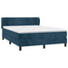 Pat box spring cu saltea, albastru închis, 140x190 cm, catifea - WALTI WALTI