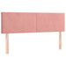 Pat box spring cu saltea, roz, 140x190 cm, catifea - WALTI WALTI