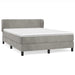 Pat box spring cu saltea, gri deschis, 140x200 cm, catifea - WALTI WALTI