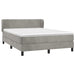 Pat box spring cu saltea, gri deschis, 140x200 cm, catifea - WALTI WALTI