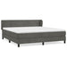 Pat box spring cu saltea, gri închis, 160x200 cm, catifea - WALTI WALTI
