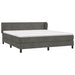 Pat box spring cu saltea, gri închis, 160x200 cm, catifea - WALTI WALTI