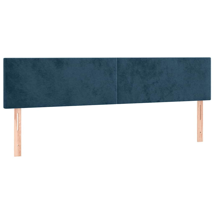 Pat box spring cu saltea, albastru închis, 160x200 cm, catifea - WALTI WALTI