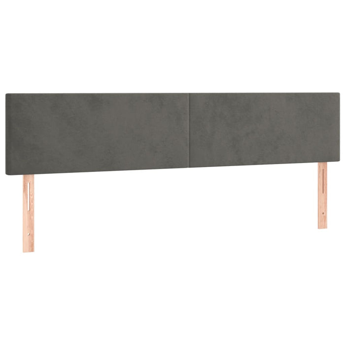 Pat box spring cu saltea, gri închis, 180x200 cm, catifea - WALTI WALTI