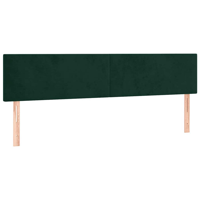 Pat box spring cu saltea, verde închis, 200x200 cm, catifea WALTI