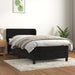 Pat box spring cu saltea, negru, 90x200 cm, catifea - WALTI WALTI
