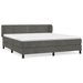 Pat box spring cu saltea, gri închis, 160x200 cm, catifea - WALTI WALTI