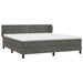Pat box spring cu saltea, gri închis, 160x200 cm, catifea - WALTI WALTI