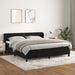 Pat box spring cu saltea, negru, 160x200 cm, catifea - WALTI WALTI