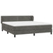 Pat box spring cu saltea, gri închis, 180x200 cm, catifea - WALTI WALTI