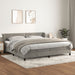 Pat box spring cu saltea, gri deschis, 200x200 cm, catifea - WALTI WALTI