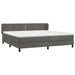 Pat box spring cu saltea, gri închis, 200x200 cm, catifea - WALTI WALTI