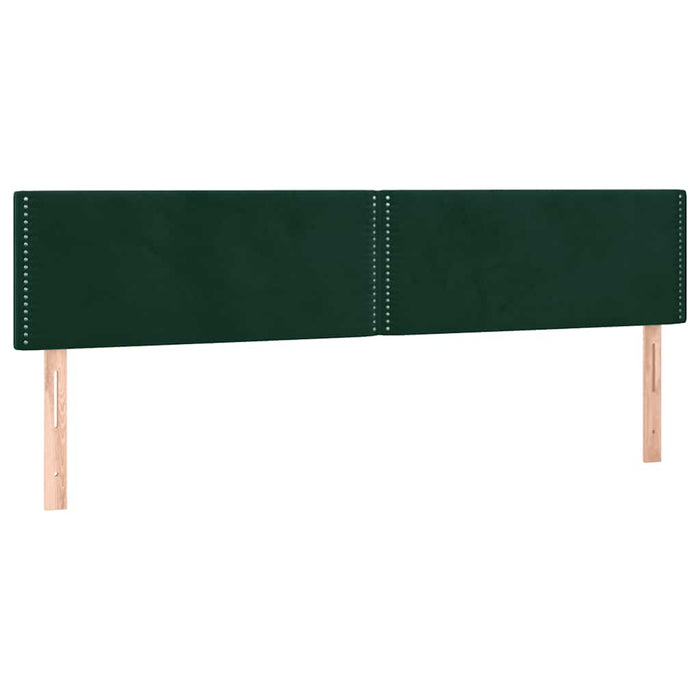 Pat box spring cu saltea, verde închis, 200x200 cm, catifea WALTI