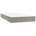 Pat continental cu saltea, gri deschis, 80x200 cm, catifea - WALTI WALTI