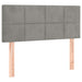 Pat continental cu saltea, gri deschis, 80x200 cm, catifea - WALTI WALTI