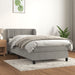 Pat continental cu saltea, gri deschis, 80x200 cm, catifea - WALTI WALTI