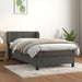 Pat box spring cu saltea, gri închis, 90x190 cm, catifea - WALTI WALTI