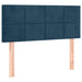 Pat box spring cu saltea, albastru închis, 90x190 cm, catifea - WALTI WALTI