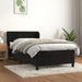 Pat box spring cu saltea, negru, 100x200 cm, catifea - WALTI WALTI
