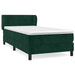 Pat box spring cu saltea, verde închis, 100x200 cm, catifea - WALTI WALTI