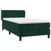 Pat box spring cu saltea, verde închis, 100x200 cm, catifea - WALTI WALTI